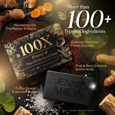JENNIE MOON 100X THAI HERBS SCRUB SOAP 160G EXP SEP 30.2028