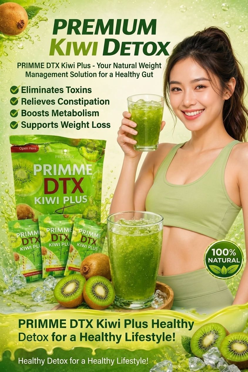 PRIMME DTX KIWI PLUS FIBER 20 SACHETS EXP AUG 30.2028