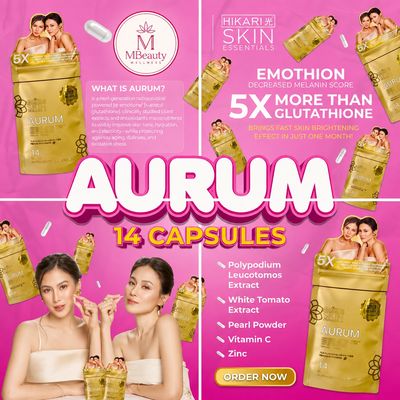 HIKARI AURUM NEW PACKEGING 14 CAPS/POUCH EXP AUG 31.2028