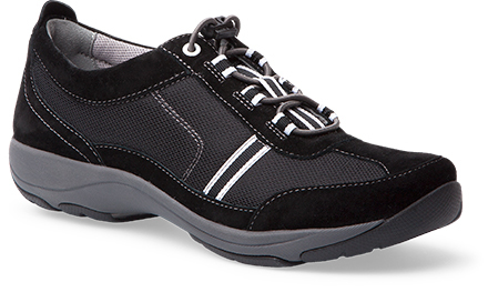 Helen Black/White Suede