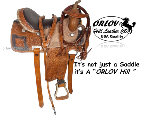 RunBaby Barrel 4 Piece Saddle Set By Orlov Hill Leather *New*