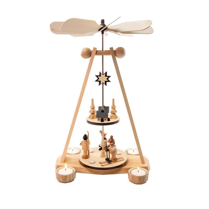 Teelichtpyramide Winterzeit