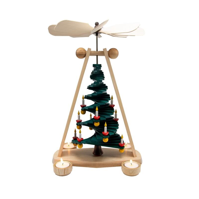 Teelichtpyramide Stufenbaum