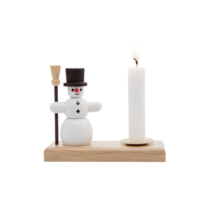 Wachskerzenhalter Schneemann bunt Wachskerzenhalter Schneemann bunt