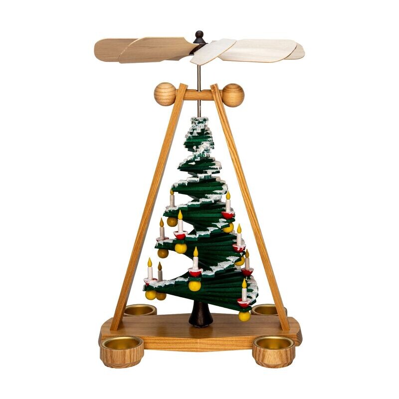 Teelichtpyramide Stufenbaum Schneekristall Teelichtpyramide Stufenbaum Schneekristall