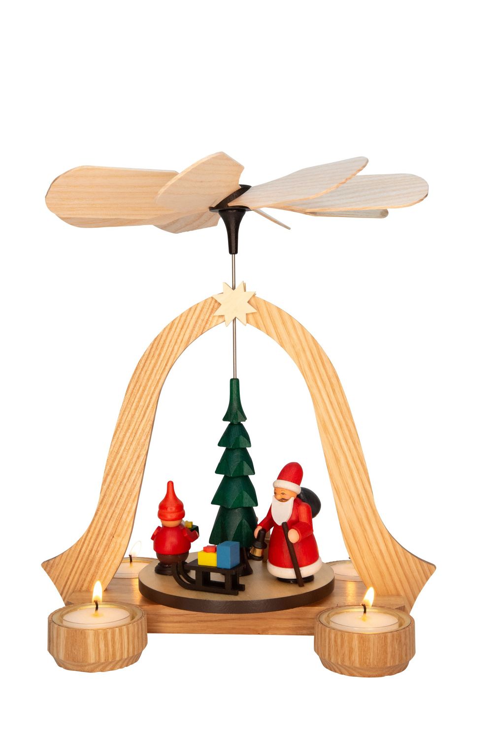 Teelichtpyramide Zwerge