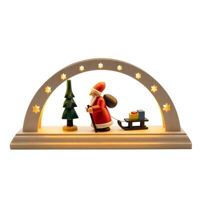 LED Lichterbogen klein Weihnachtsmann bunt