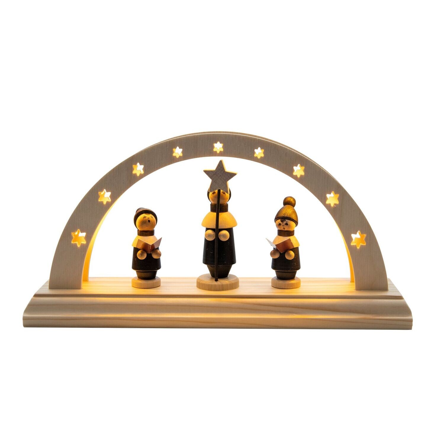 LED Lichterbogen klein Kurrende natur