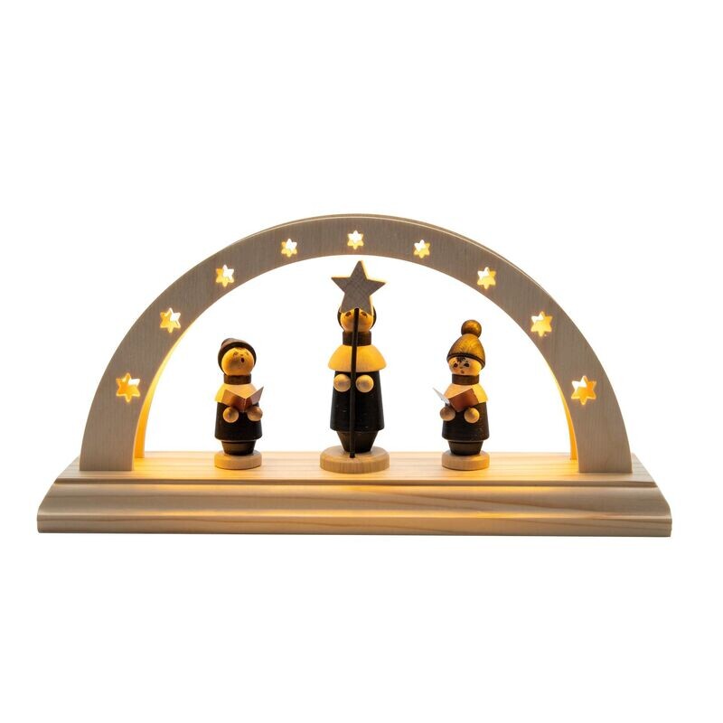 LED Lichterbogen klein Kurrende natur