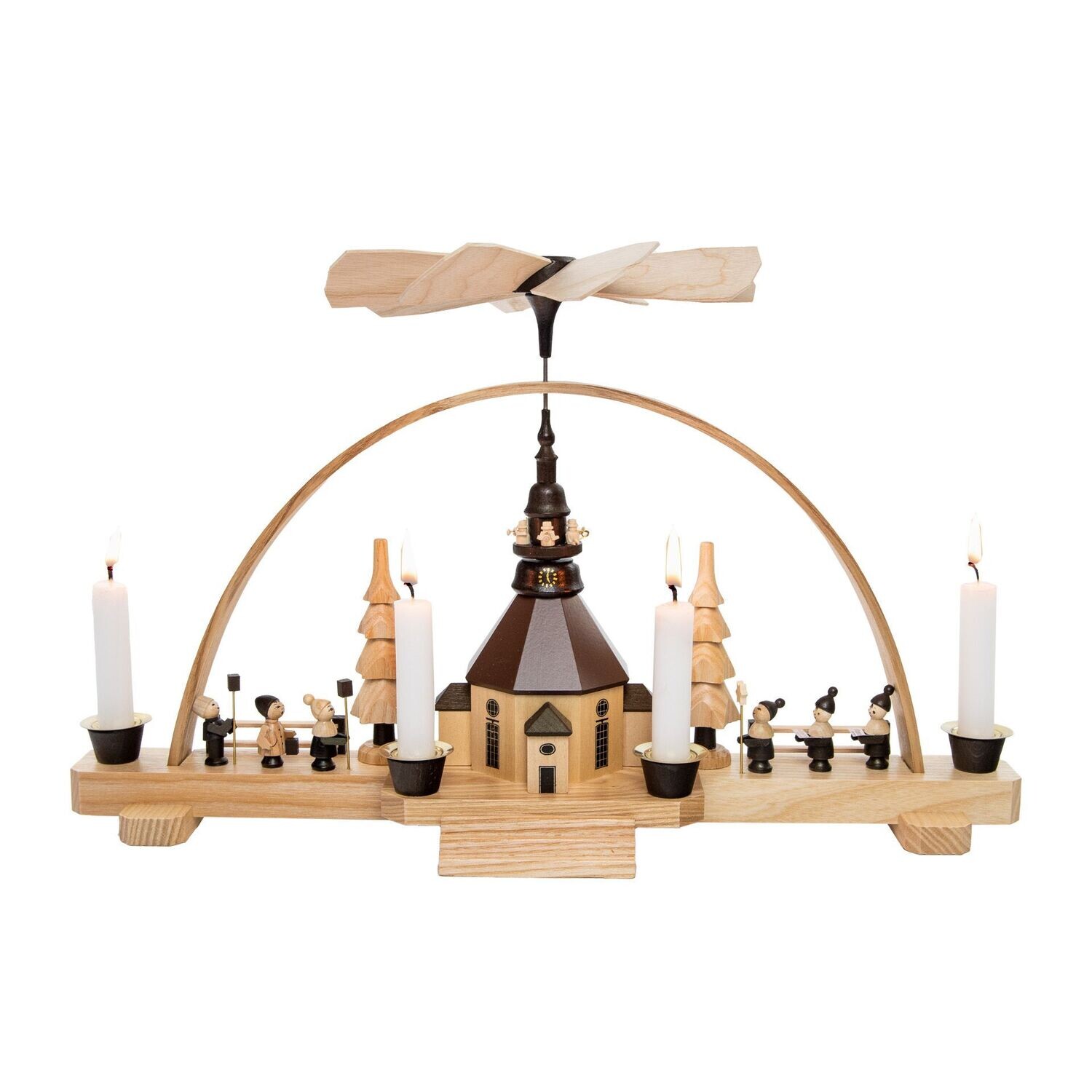 Schwibbogenpyramide Seiffener Kirche
