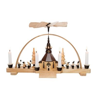 Schwibbogenpyramide Seiffener Kirche Schwibbogenpyramide Seiffener Kirche