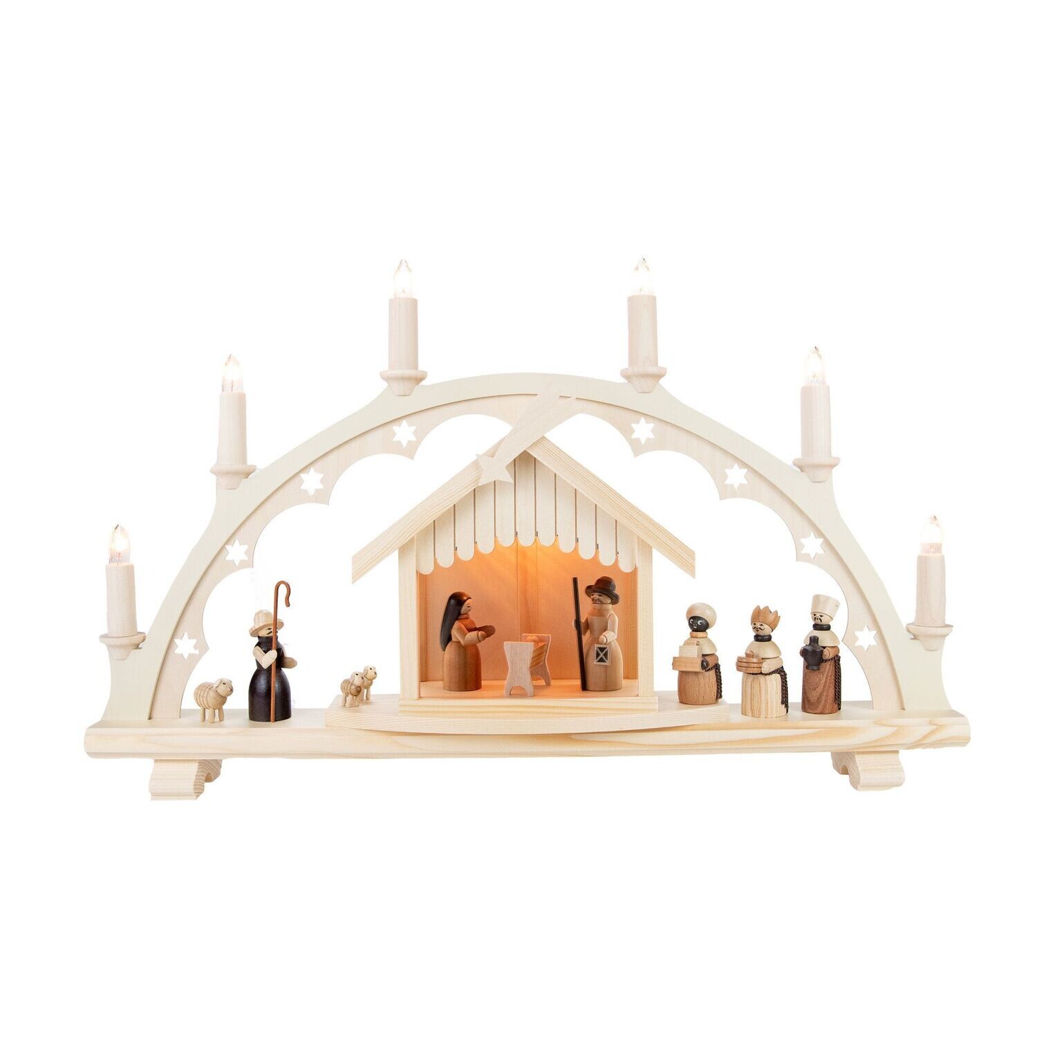 Schwibbogen Christi Geburt bel. Stall Schwibbogen Christi Geburt bel. Stall