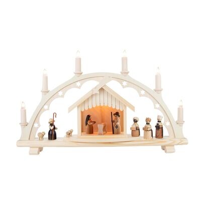 Schwibbogen Christi Geburt bel. Stall Schwibbogen Christi Geburt bel. Stall