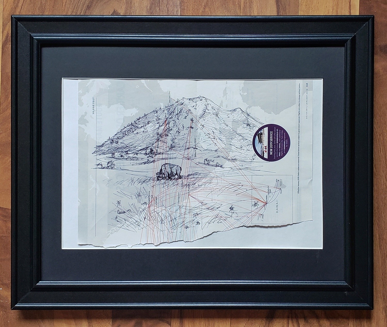 Delta Sky Scribbles - Bear Butte