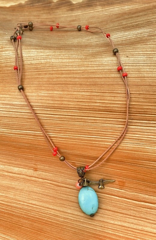 Turquoise and Brass Bird