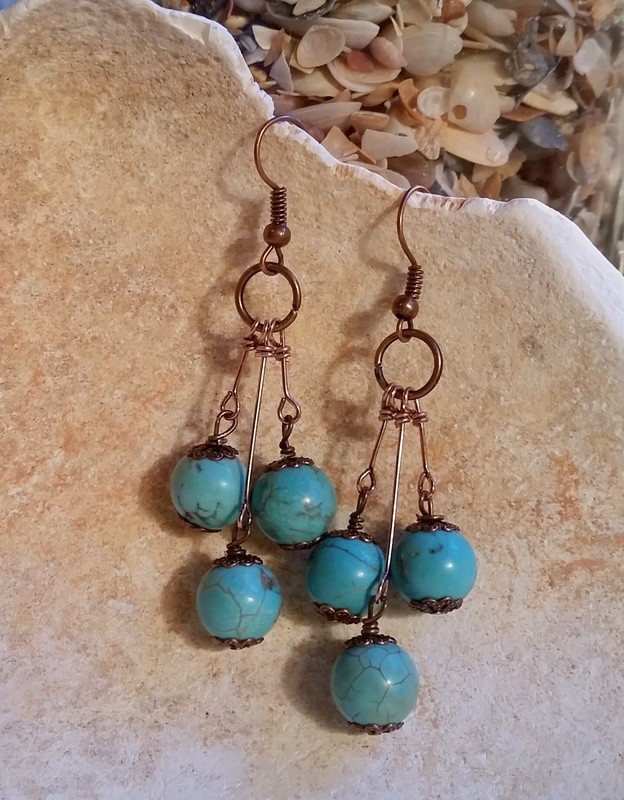 Turquoise Howlite and Copper