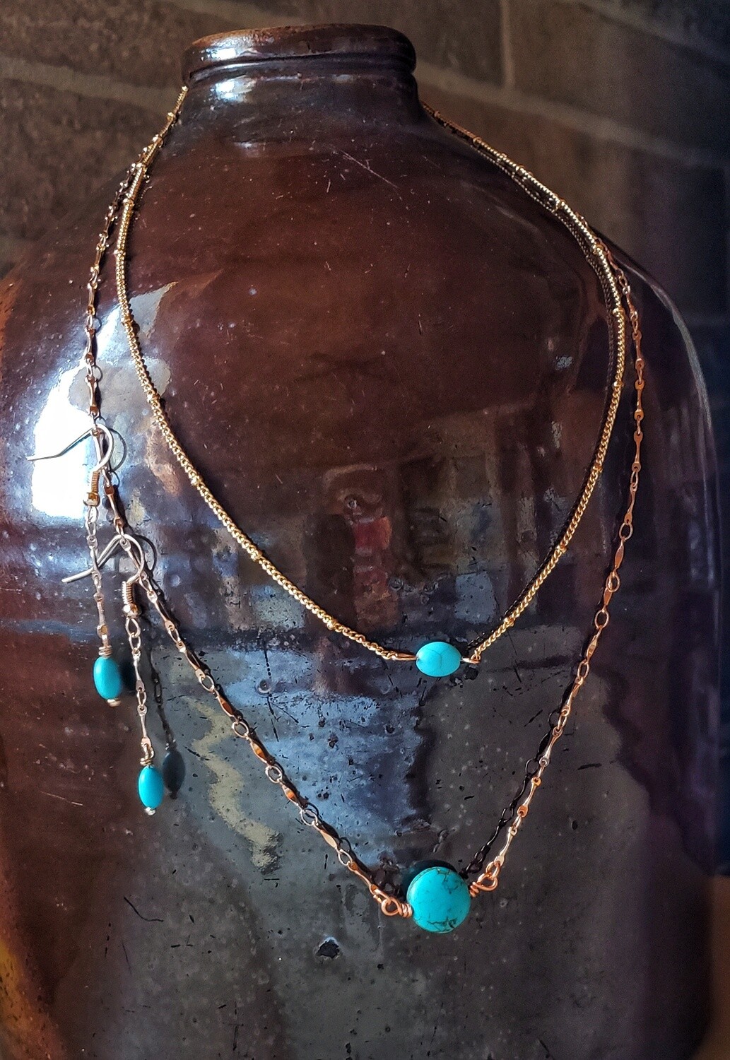 Turquoise on Rose