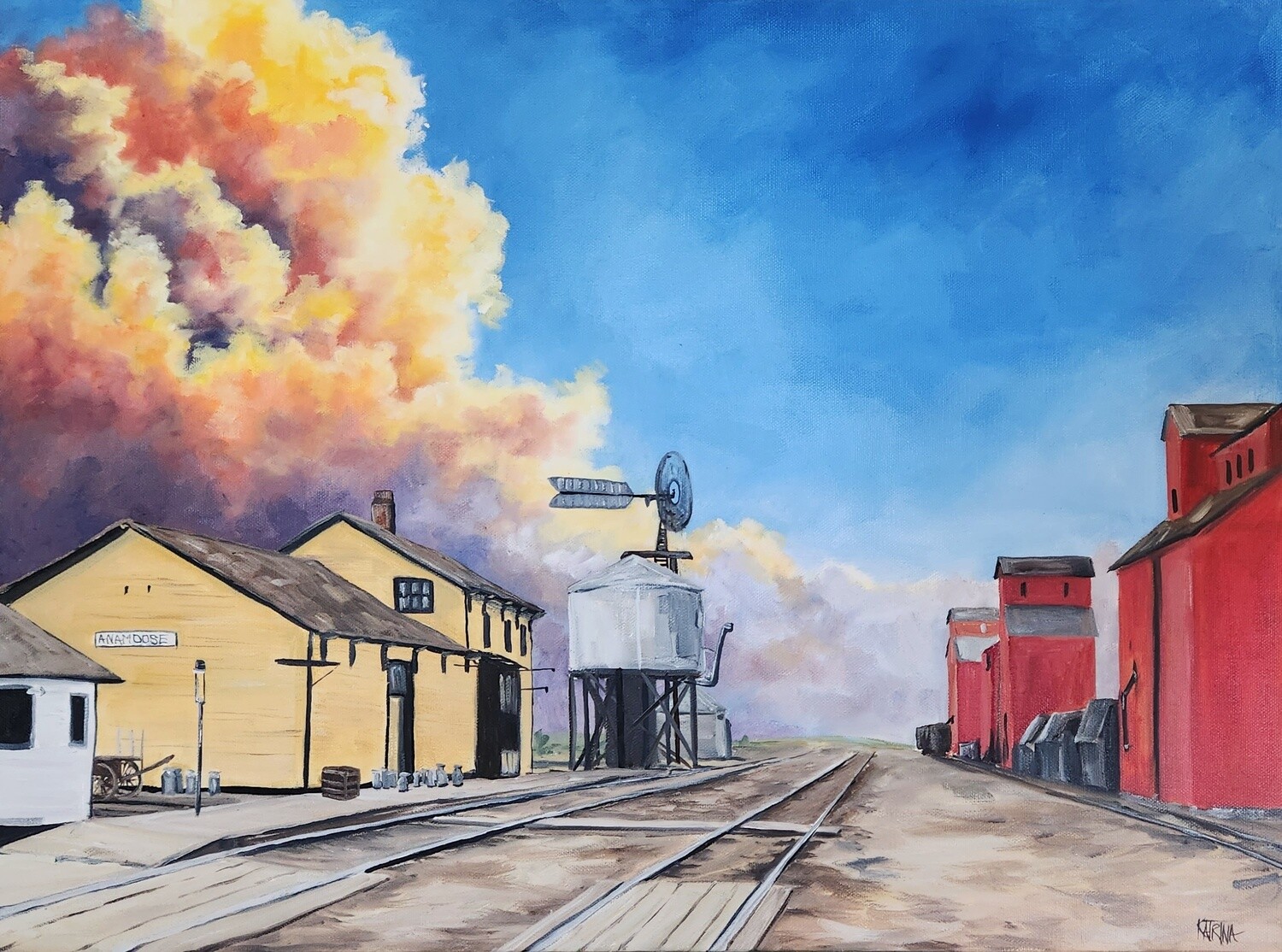 The Anamoose Station 20 x 16 inches