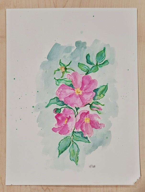 Prairie Rose with Bite Marks