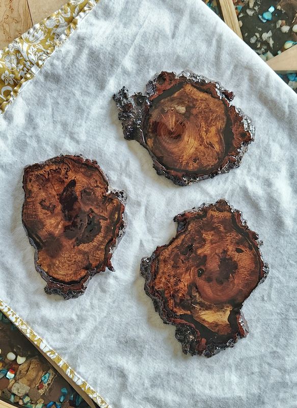 Cherry Burl Set of 3