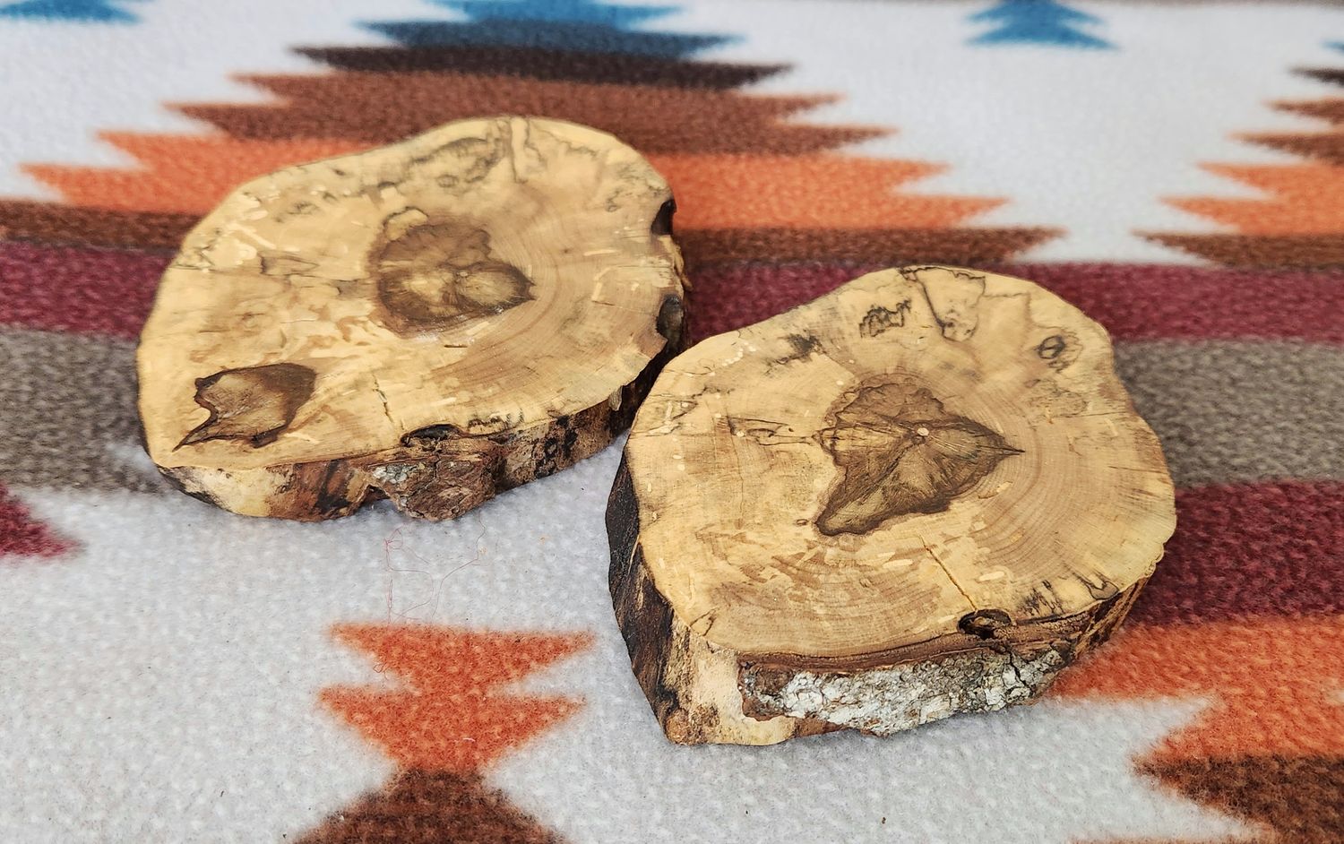 Spalted Maple Coaster Set of 2