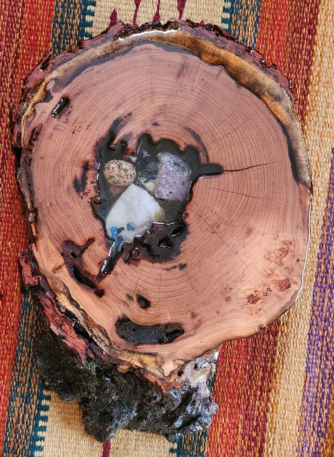 Cherry Burl Coaster with Epoxy Poured Center