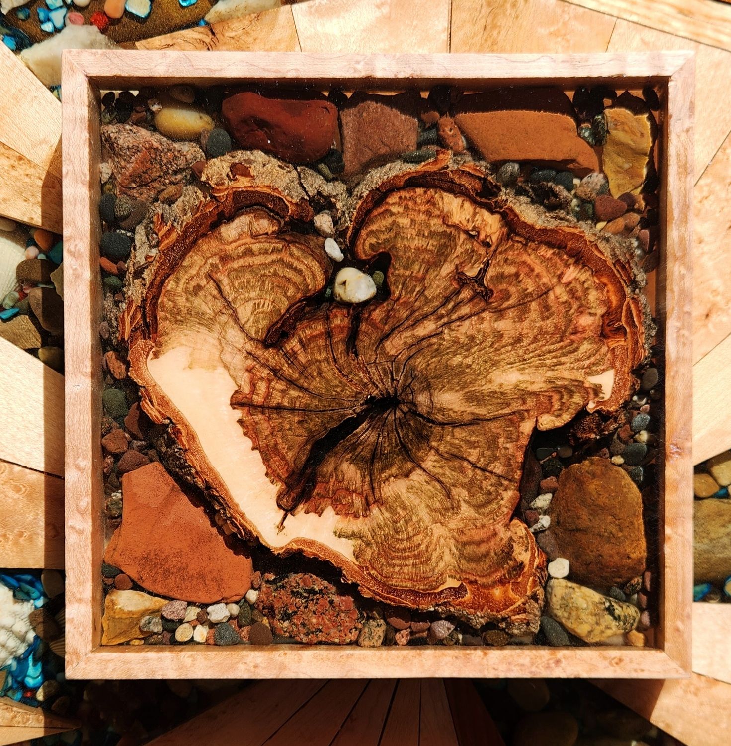 Maple Slice Epoxy Trivet