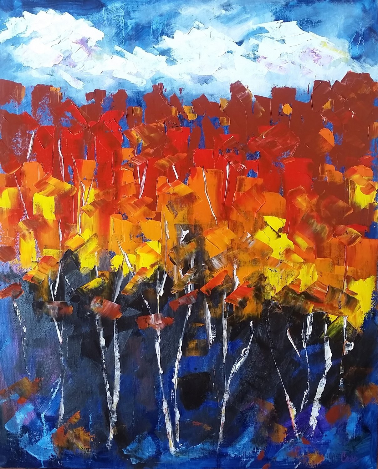 Fire of Fall - Framed for Jonny boy