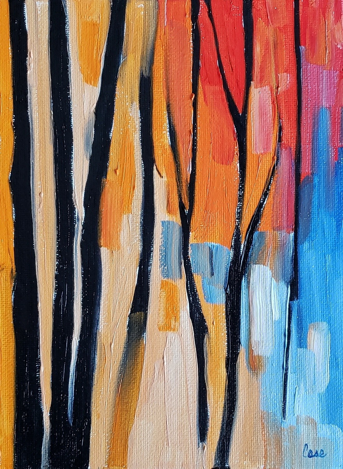 Saplings at Sunset