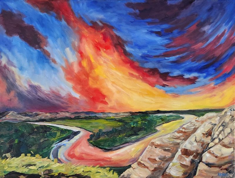 Sky Dance on the Little Missouri