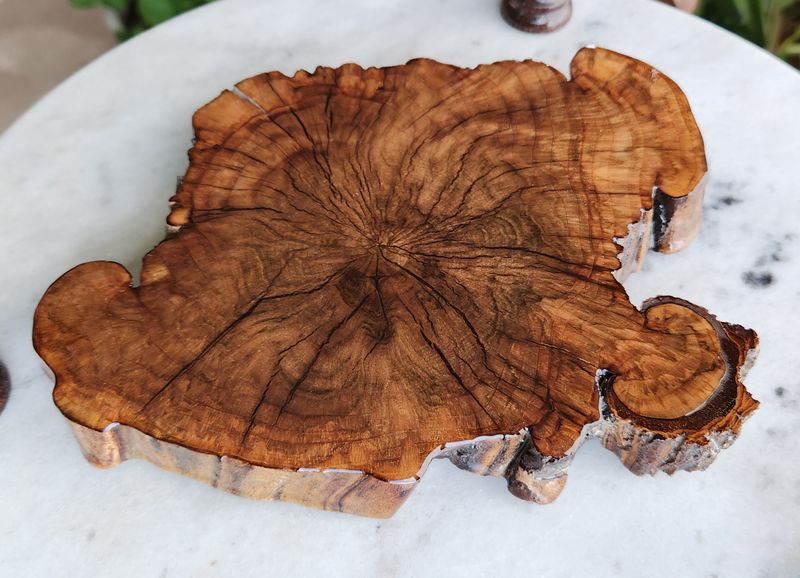 Cherry Burl Coaster with Epoxy Resin