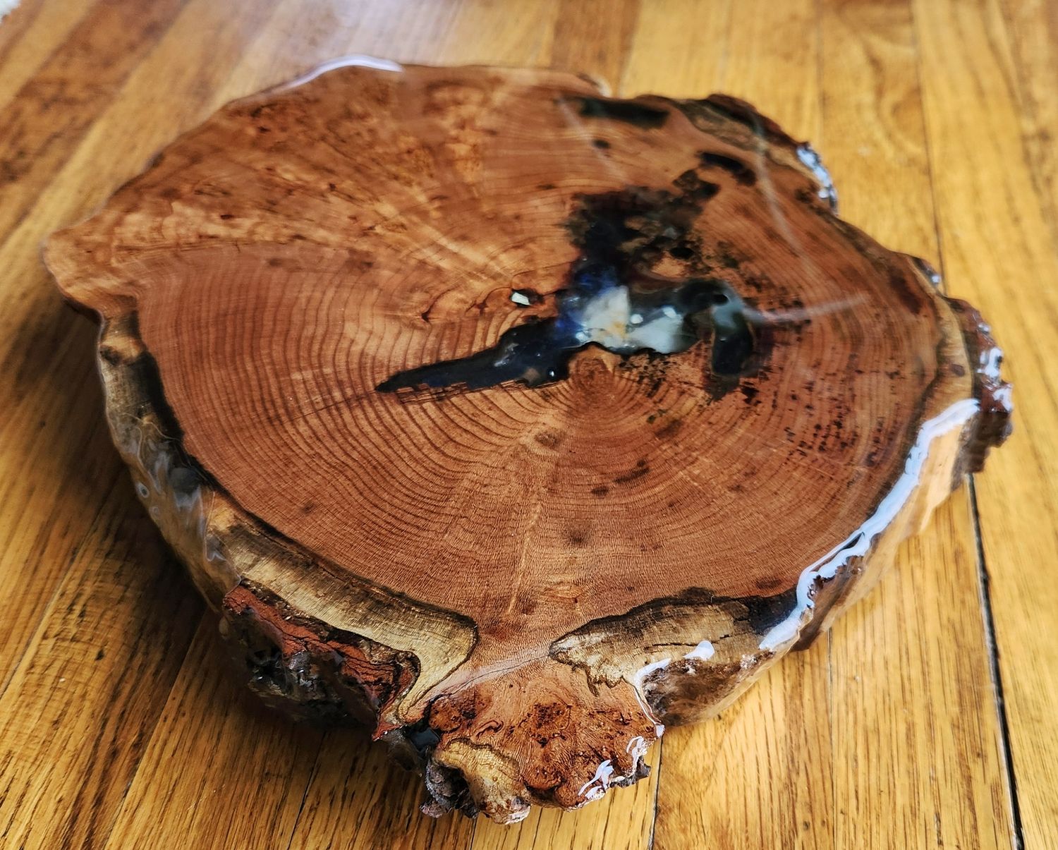 Epoxy Poured Cherry Burl Trivet