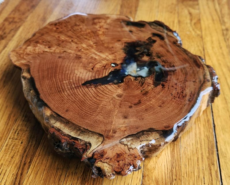 Epoxy Poured Cherry Burl Trivet