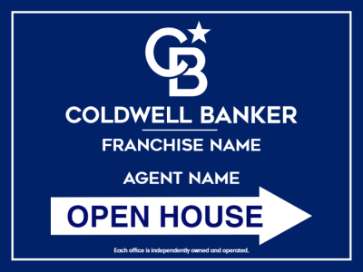 Coldwell Banker Open House Sign Panel 18x24 Dibond