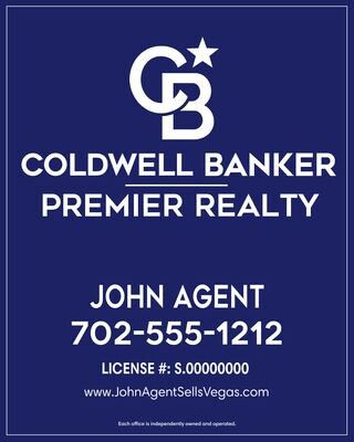 Coldwell Banker Sign Panel 24X30 Solid Blue