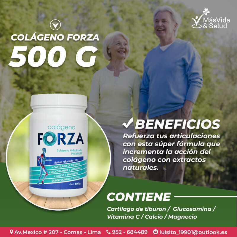 colageno Forza 500g  2 Potes de 500g C/U