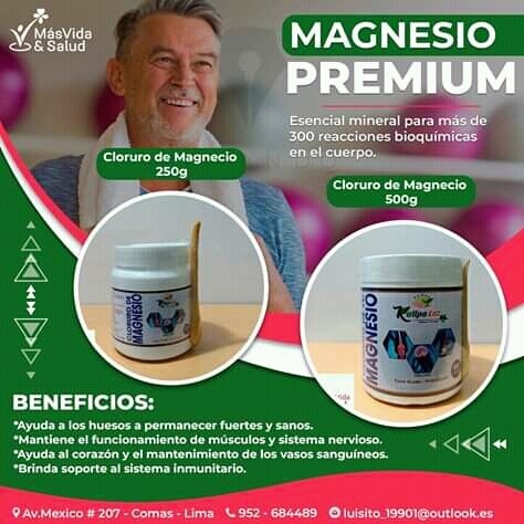 cloruro de magnesio 1 pote 500g