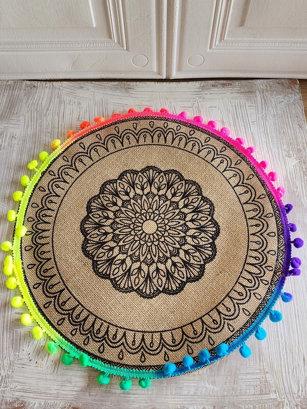 Placemat قش ملون 4 قطع