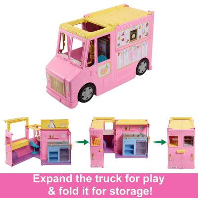 Barbie Lemonade Truck Playset With 25 Pieces