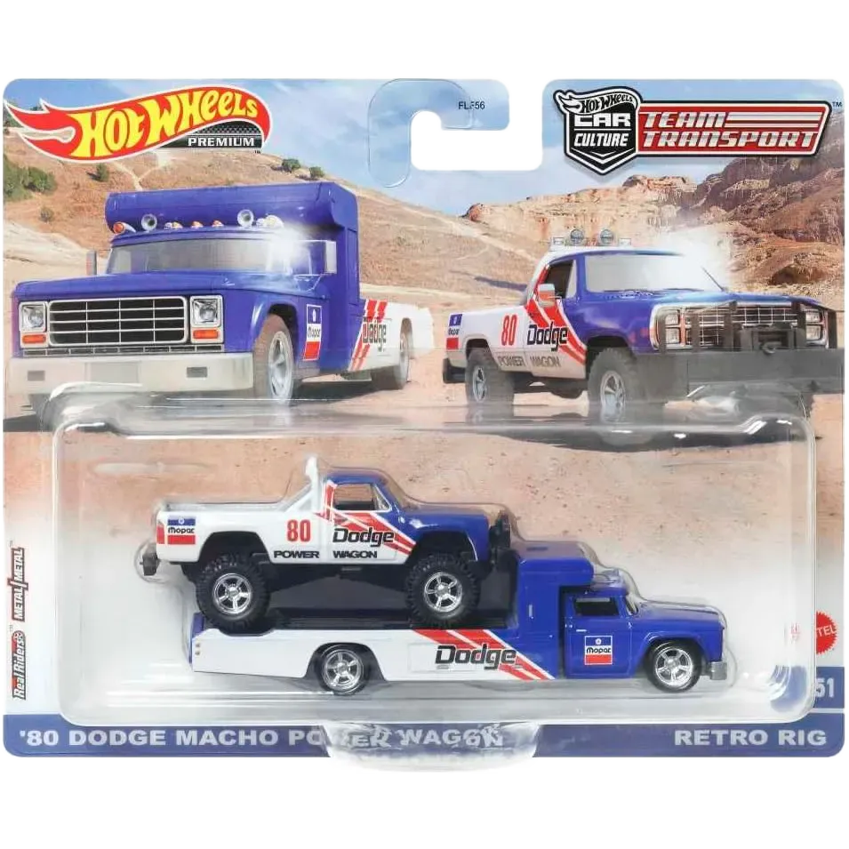Hot Wheels &#39;80 DODGE MACHO POWER WAGON RETRO RIG Premium