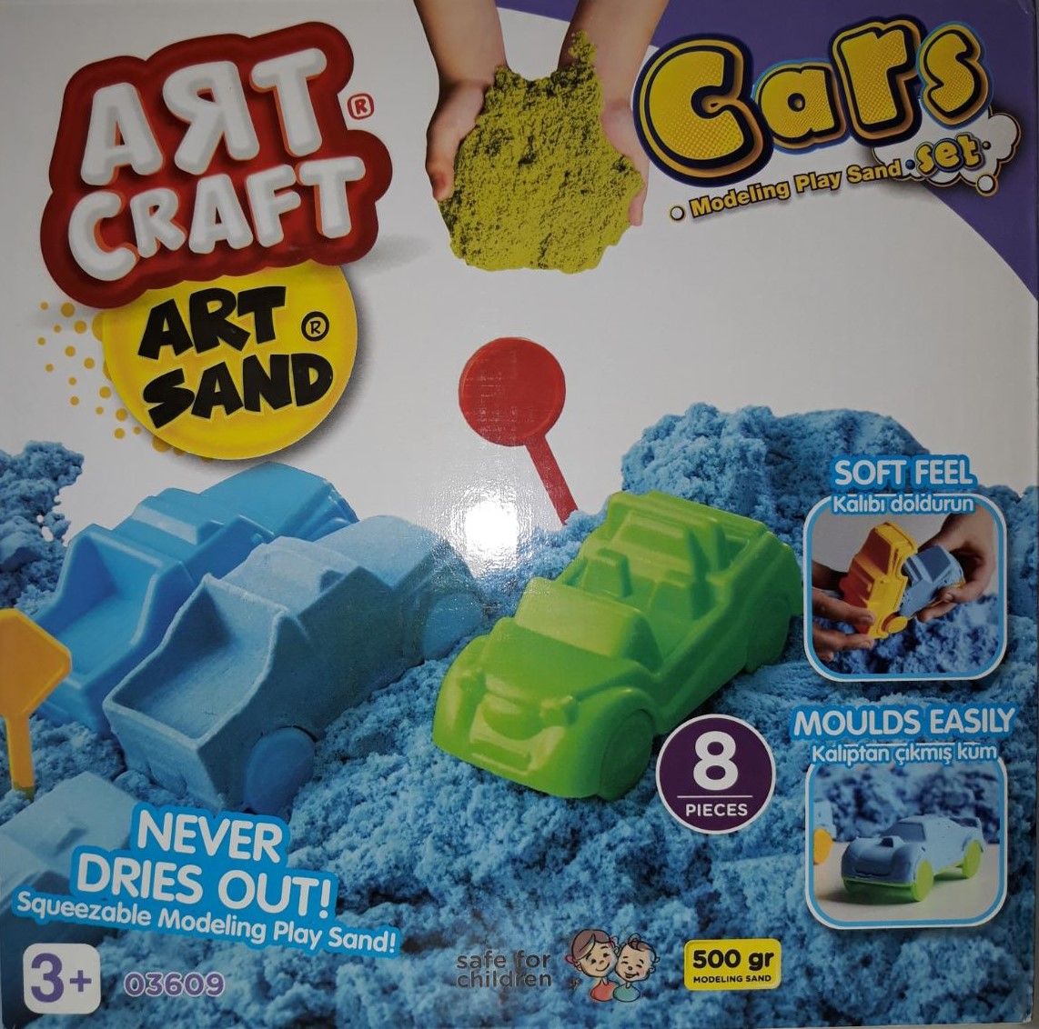 Кинетички песок со модли 500г