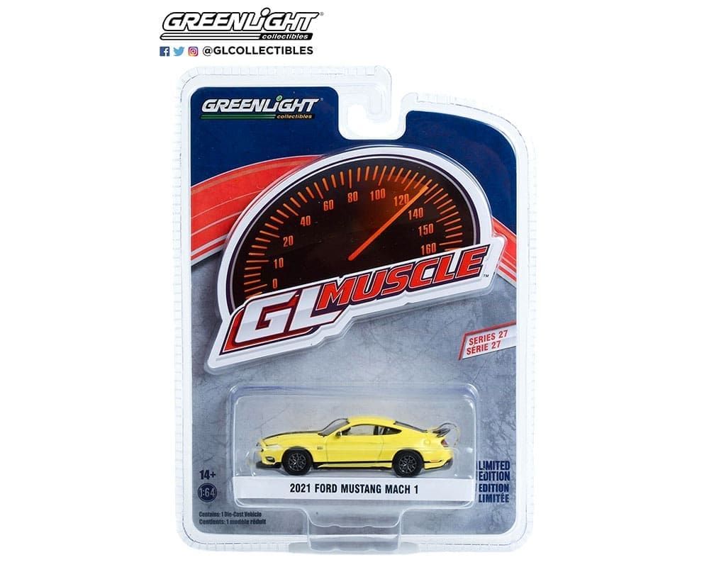 1/64 Grabber Yellow 2021 Ford Mustang Mach 1 Muscle Series