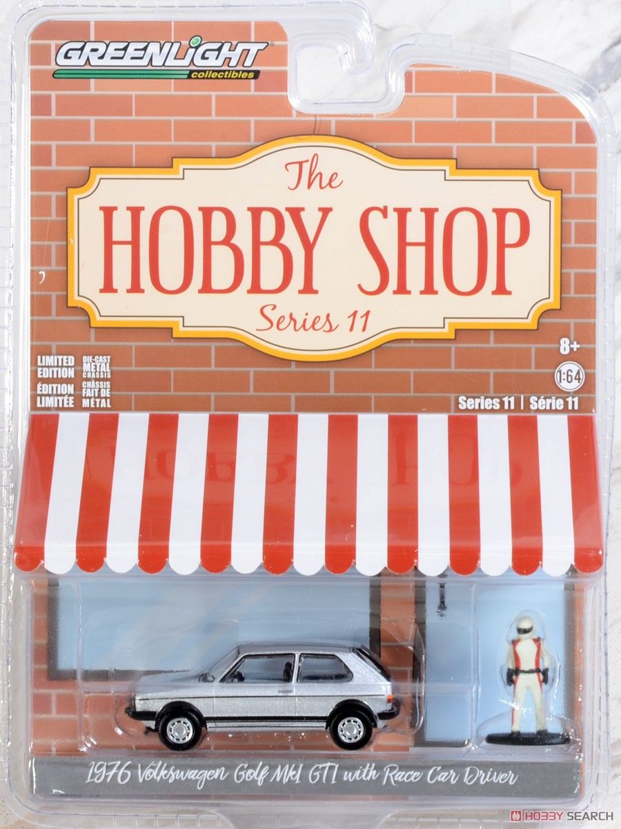 1:64 1976 Volkswagen Golf MkI GTI with Race Car Driver - Silver Solid Pack