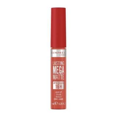 RIMMEL Lasting Mega Matte 600 Coral Sass течен кармин за усни
