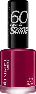 RIMMEL 60 Seconds Super Shine Nail Polish 320 Rapid Ruby лак за нокти