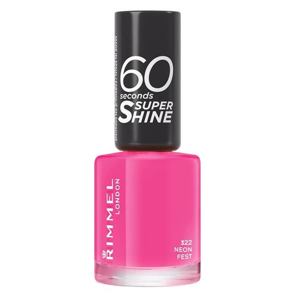 RIMMEL 60 Seconds Super Shine Nail Polish 322 Neon Fest лак за нокти
