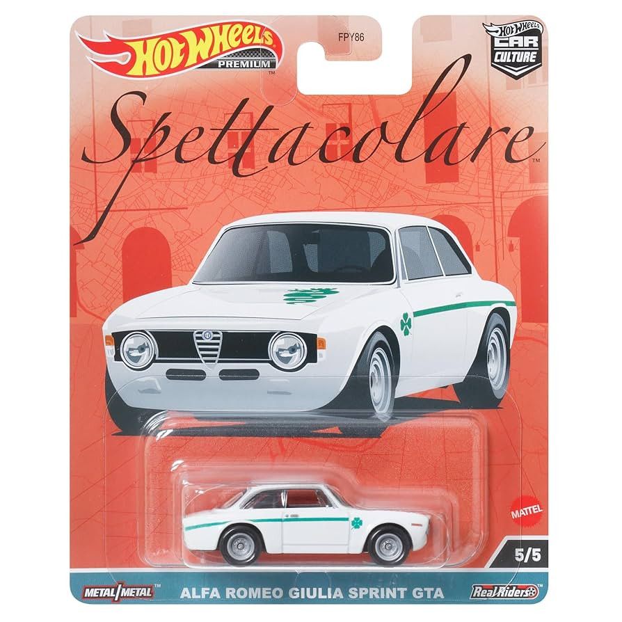 1:64 Alfa Romeo Giulia Sprint GTA, White/Green, - Hot Wheels