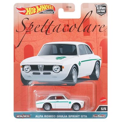 1:64 Alfa Romeo Giulia Sprint GTA, White/Green, - Hot Wheels