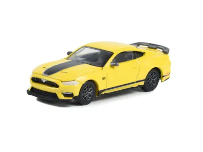 1/64 Grabber Yellow 2021 Ford Mustang Mach 1 Muscle Series