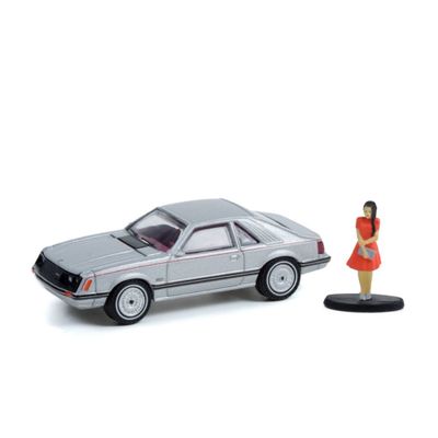 1:64 The Hobby Shop Series 12 - 1979 Ford Mustang Coupe Ghia with Woman in a Dress Solid Pack